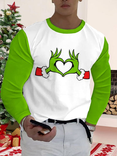 Christmas Heart Graphic Shirt Shirts & Polos coofandystore Green S 