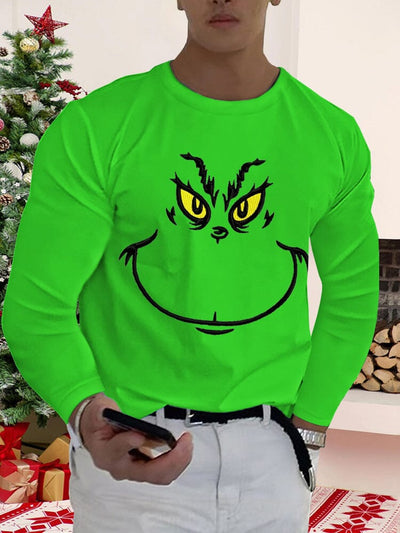 Christmas Smile Face Graphic Shirt Shirts & Polos coofandystore Green S 
