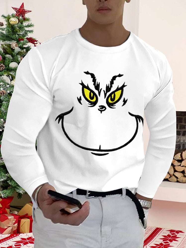 Christmas Smile Face Graphic Shirt Shirts & Polos coofandystore White S 