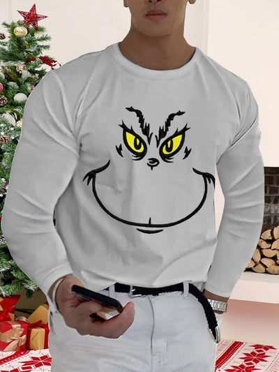 Christmas Smile Face Graphic Shirt Shirts & Polos coofandystore Grey S 