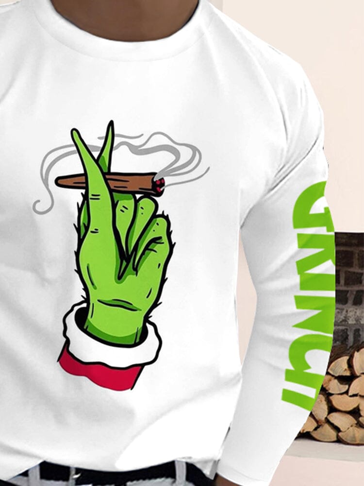 Christmas Cartoon Finger Long Sleeve Shirt Shirts & Polos coofandystore 