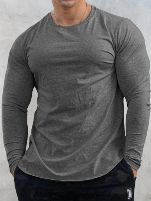 Solid Stretchy Gym Top T-Shirt coofandystore Dark Grey XS 