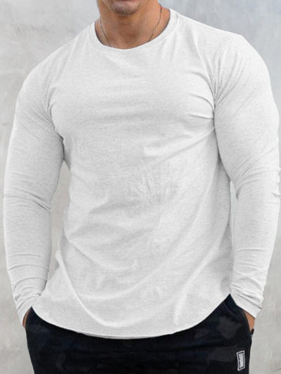 Solid Stretchy Gym Top T-Shirt coofandystore White XS 