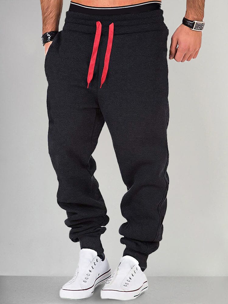 Casual Sports Fitness Pants Pants coofandystore Black Red M 