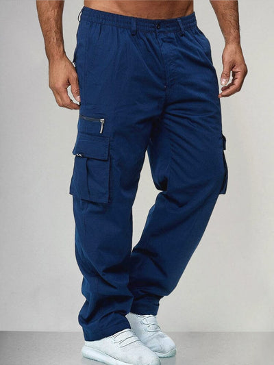Classic Casual Cargo Pants Pants coofandystore Navy Blue S 