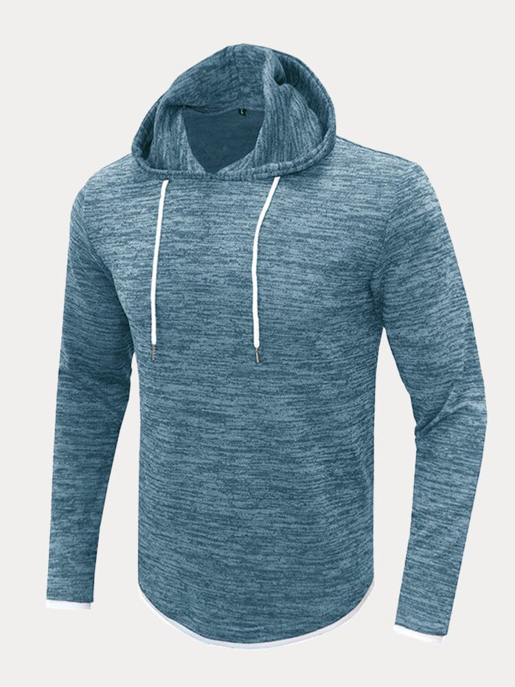 Hooded Long Sleeve Sweatshirt Fashion Hoodies & Sweatshirts coofandystore Light Blue S 