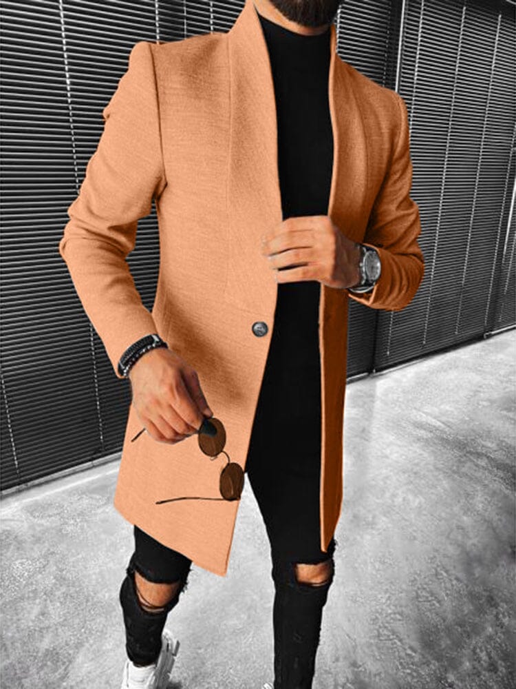 Fashion Standing Collar Jacket Coat coofandystore Khaki S 