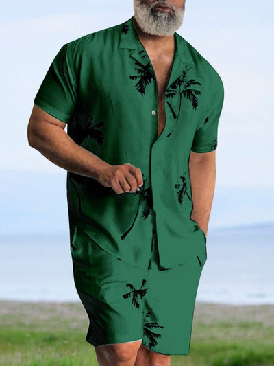 Hawaiian Graphic Beach T-shirt Sets Sets coofandystore Green M 