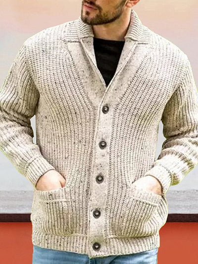 Classic V-neck Button Sweater Coat Sweaters coofandystore Beige S 