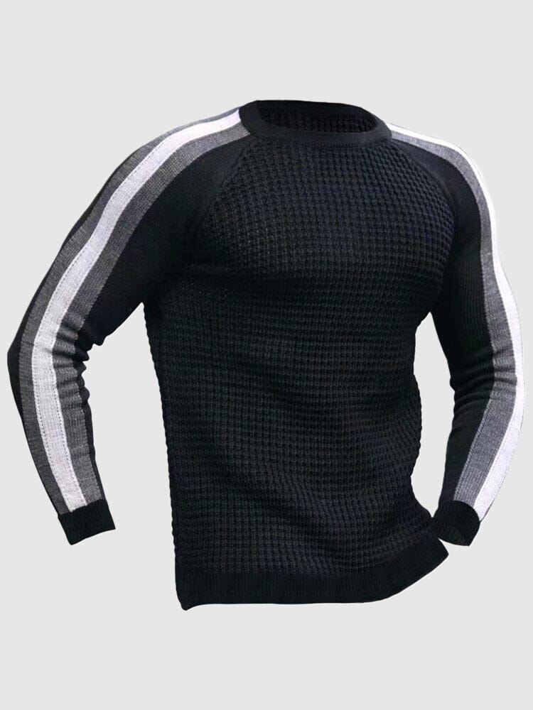 Round Neck Color Blocking Sweatshirt Sweaters coofandystore 