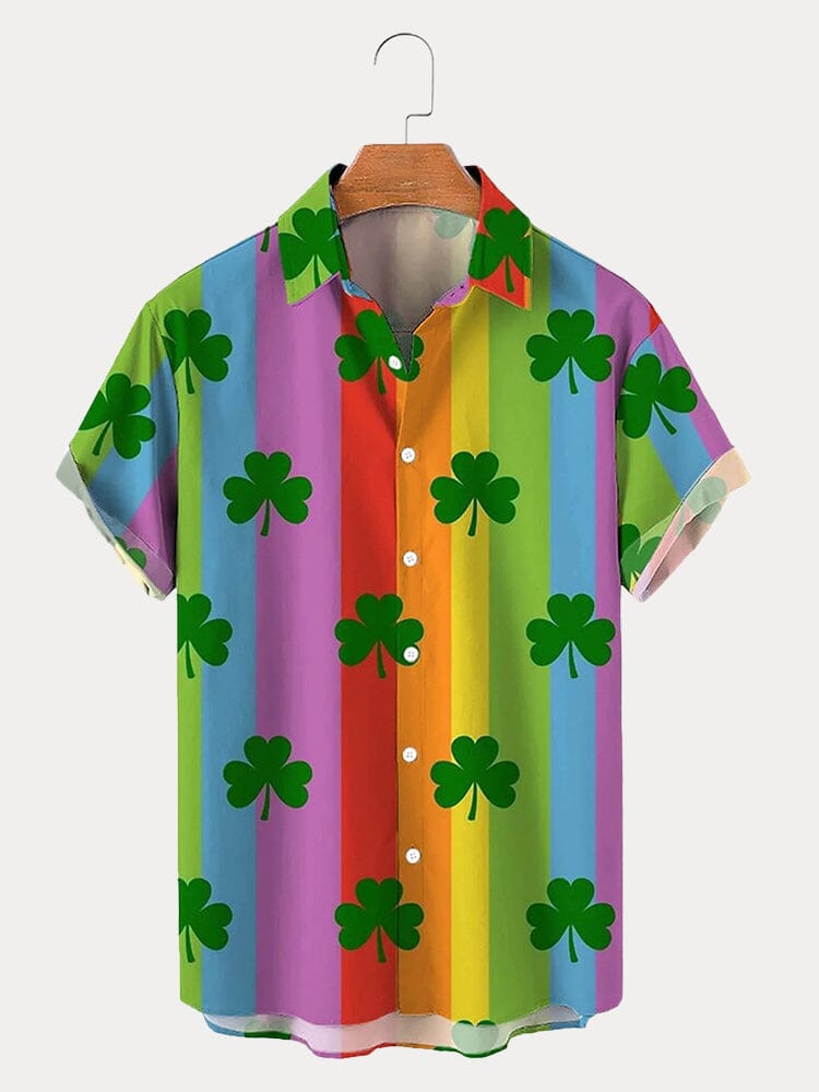 St. Patrick's Day Stripe Shirt Shirts coofandystore Multicolor XS 