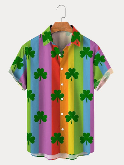 St. Patrick's Day Stripe Shirt Shirts coofandystore Multicolor XS 