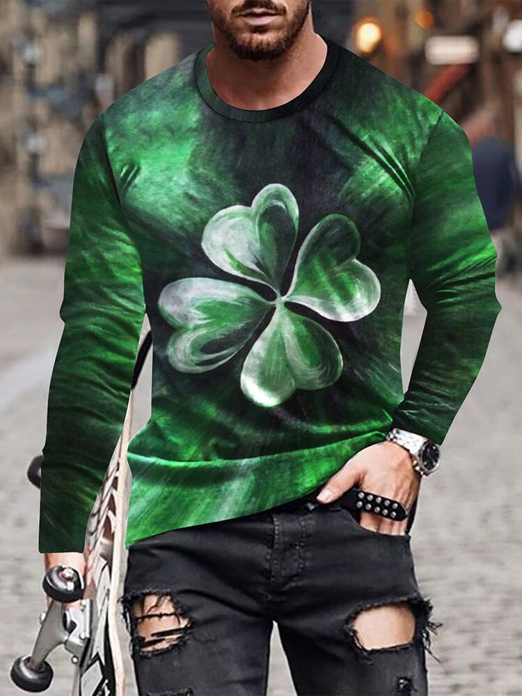 St. Patrick's Day Pullover T-Shirt T-Shirt coofandystore Deep Green M 
