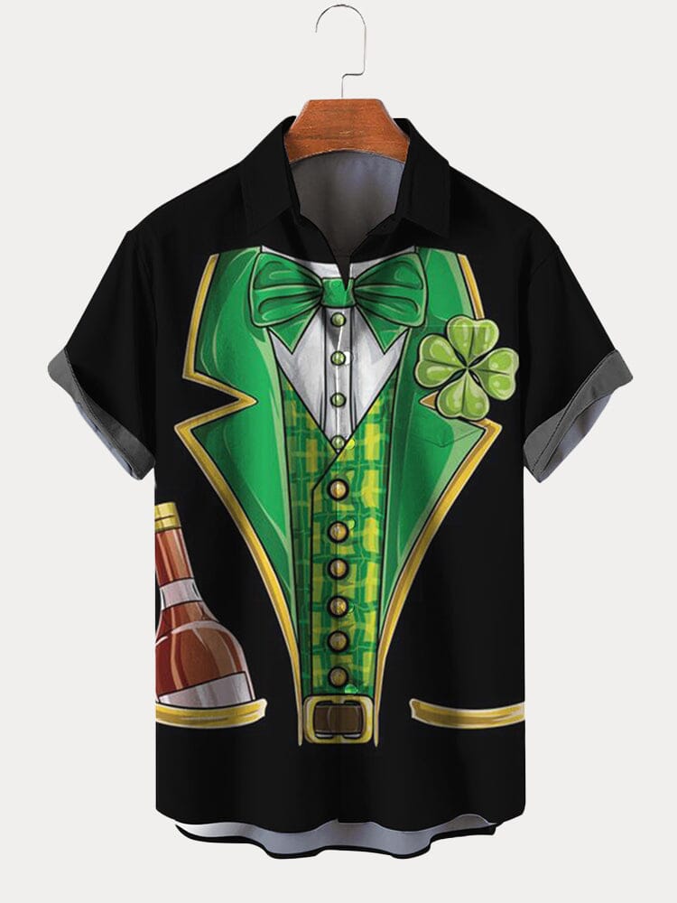 St. Patrick's Day Stylish Shirt Shirts coofandystore Black/Green S 