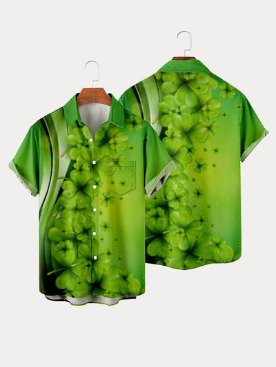 St. Patrick's Day Shirt with Pocket Shirts coofandystore Green XS 
