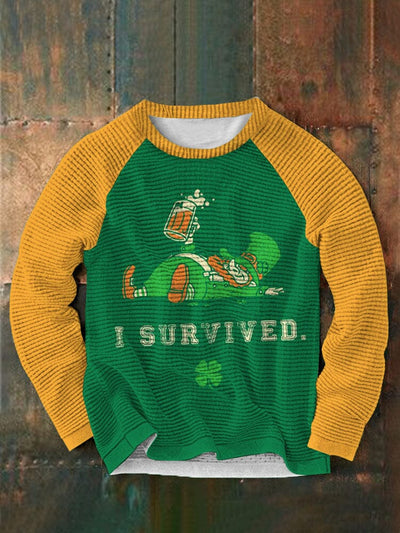 St. Patrick's Day Round Neck Casual Sweatshirt 5 Sweaters coofandystore Yellow S 