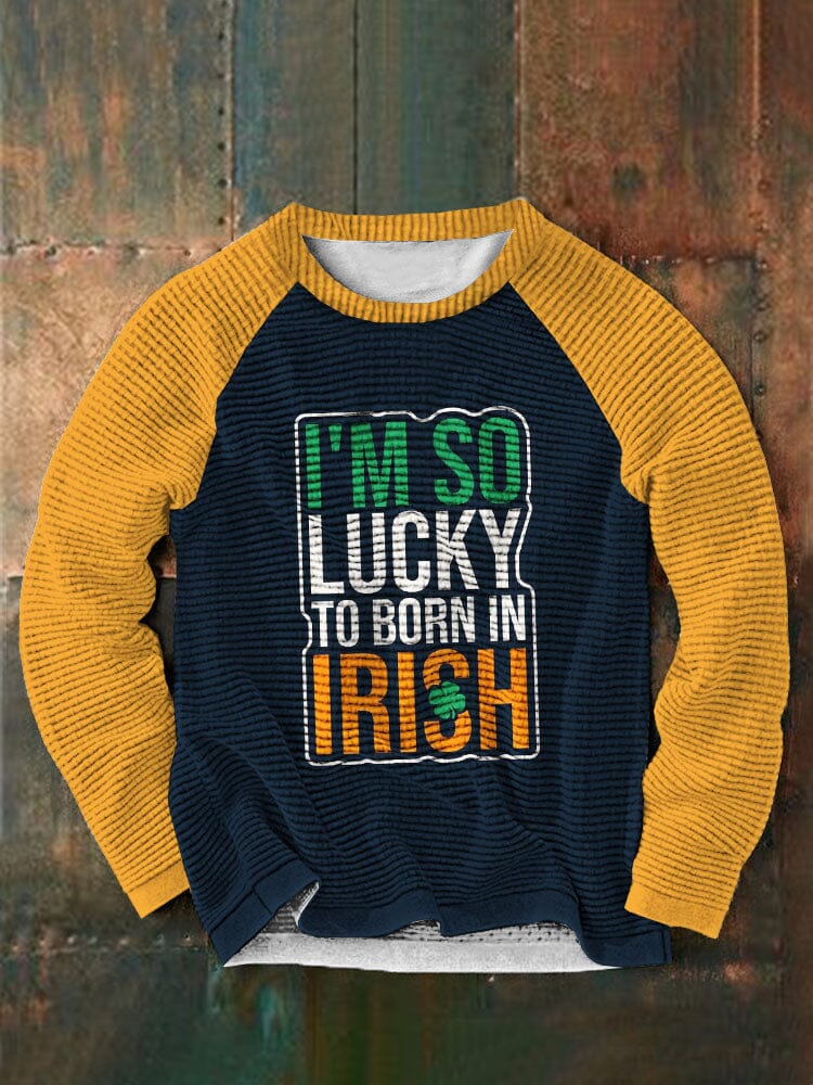 St. Patrick's Day Round Neck Casual Sweatshirt 6 Sweaters coofandystore Yellow S 