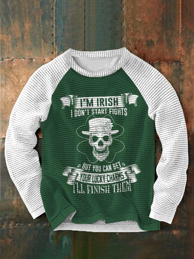 St. Patrick's Day Round Neck Casual Sweatshirt 2 Sweaters coofandystore White S 