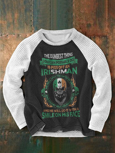 St. Patrick's Day Round Neck Casual Sweatshirt 11 Sweaters coofandystore White S 