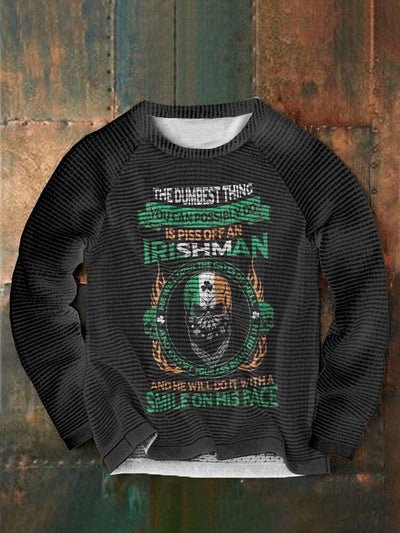 St. Patrick's Day Round Neck Casual Sweatshirt 11 Sweaters coofandystore Black S 