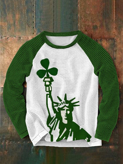 St. Patrick's Day Round Neck Casual Sweatshirt 12 Sweaters coofandystore Army Green S 