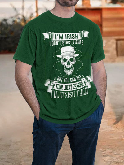 St. Patrick's Day Skeleton Graphic T-shirt T-Shirt coofandystore Green S 