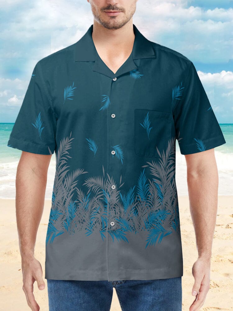Hawaiian Feather Pattern Beach Shirt Shirts coofandystore PAY 2 M 