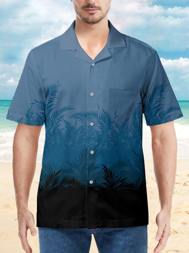 Hawaiian Feather Pattern Beach Shirt Shirts coofandystore PAT 3 M 