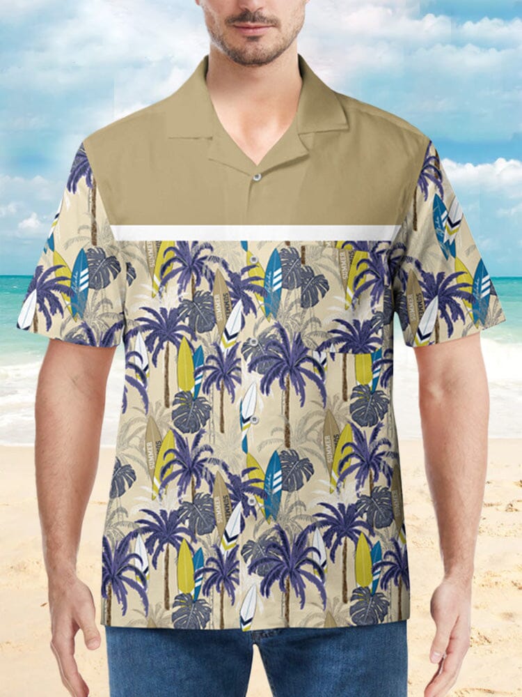 Hawaiian Coconut Tree Beach Shirt Shirts coofandystore PAT 6 M 