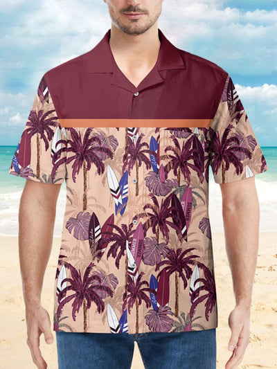 Hawaiian Coconut Tree Beach Shirt Shirts coofandystore PAT 7 M 