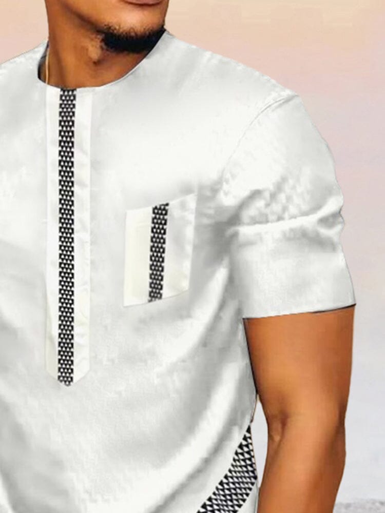 Ethnic Style Printed Short-sleeved Shirt Shirts coofandystore 