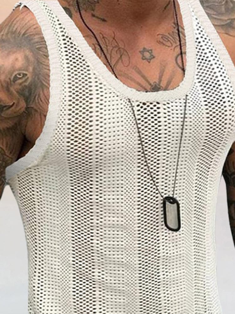 Thin Mesh Hollow Sports Sleeveless Tank Top Tank Tops coofandystore 