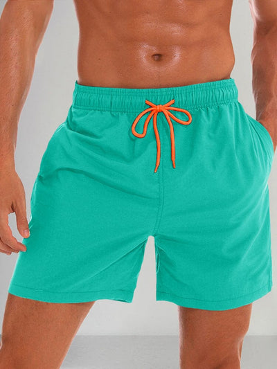 Solid Color Waterproof Beach Shorts Pants coofandystore Light green M 