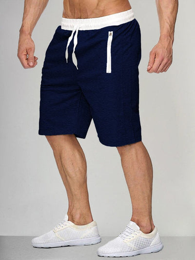 Cotton Style Sport Beach Shorts Shorts coofandystore Navy Blue M 