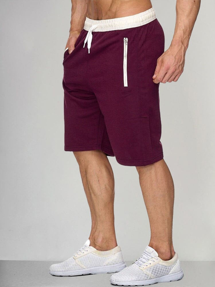 Cotton Style Sport Beach Shorts Shorts coofandystore Wine Red M 