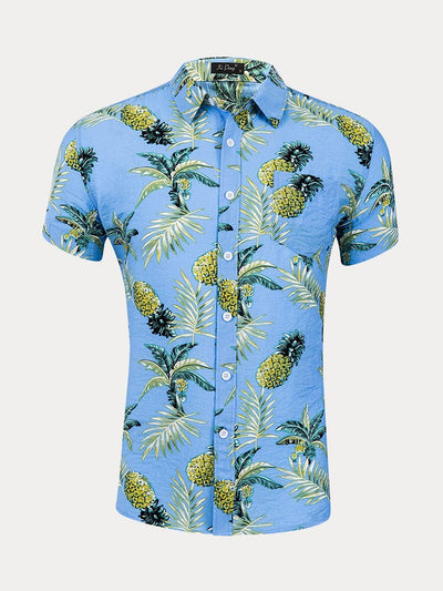 Stylish Hawaiian Printed Short Sleeve Shirt Shirts coofandystore PAT9 S 
