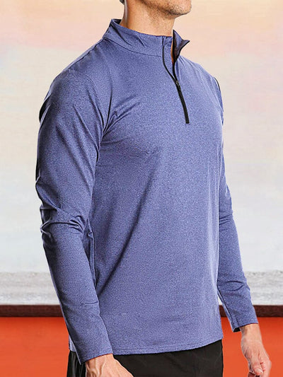 Breathable Quick-drying Half Zipper Sports Top T-Shirt coofandystore 