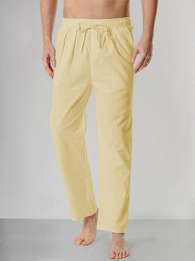Casual Cotton Linen Pants Pants coofandystore Khaki S 