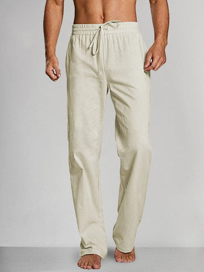  COOFANDY Men's Cotton Linen Harem Pants Drawstring