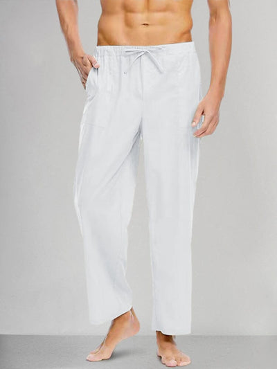 Casual Cotton Linen Style Pants Pants coofandystore White S 