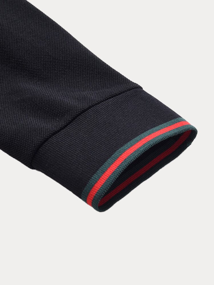 Lapel Collar Long-sleeved Polo Shirt Polos coofandystore 