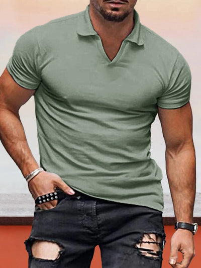 Solid Cozy Slim Polo T-shirt T-Shirt coofandystore Green M 
