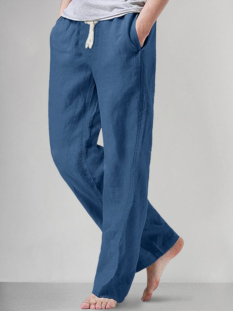 Casual Linen Style Cozy Pants Pants coofandystore Blue M 