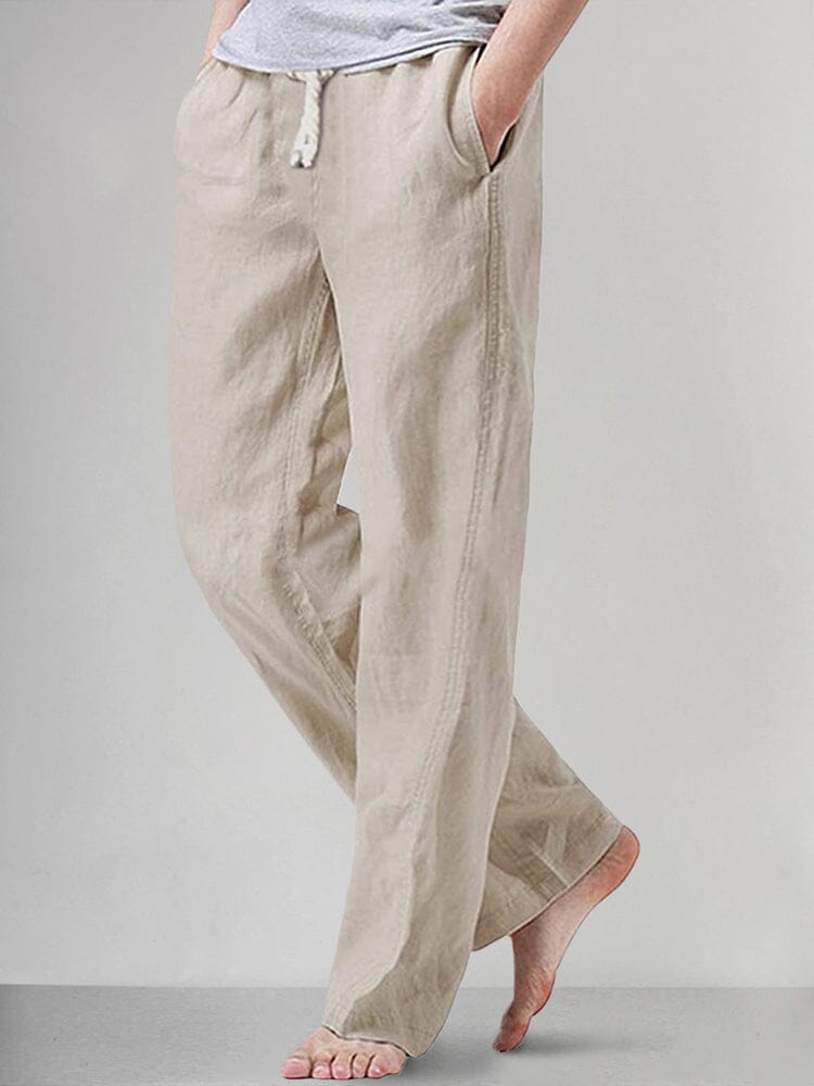 Casual Linen Style Cozy Pants Pants coofandystore Khaki M 