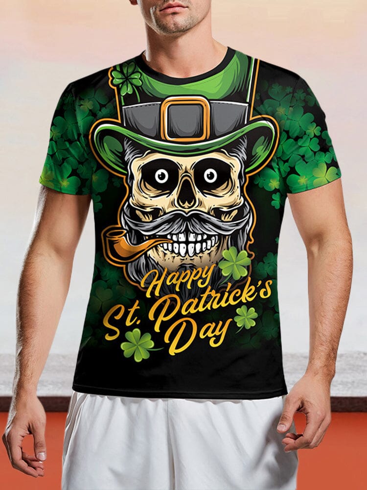 St. Patrick's Day Printed Casual T-shirt T-Shirt coofandystore Green S 