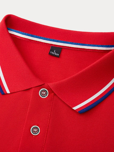 Casual Stripe Collar Polo Shirt Polos coofandystore 