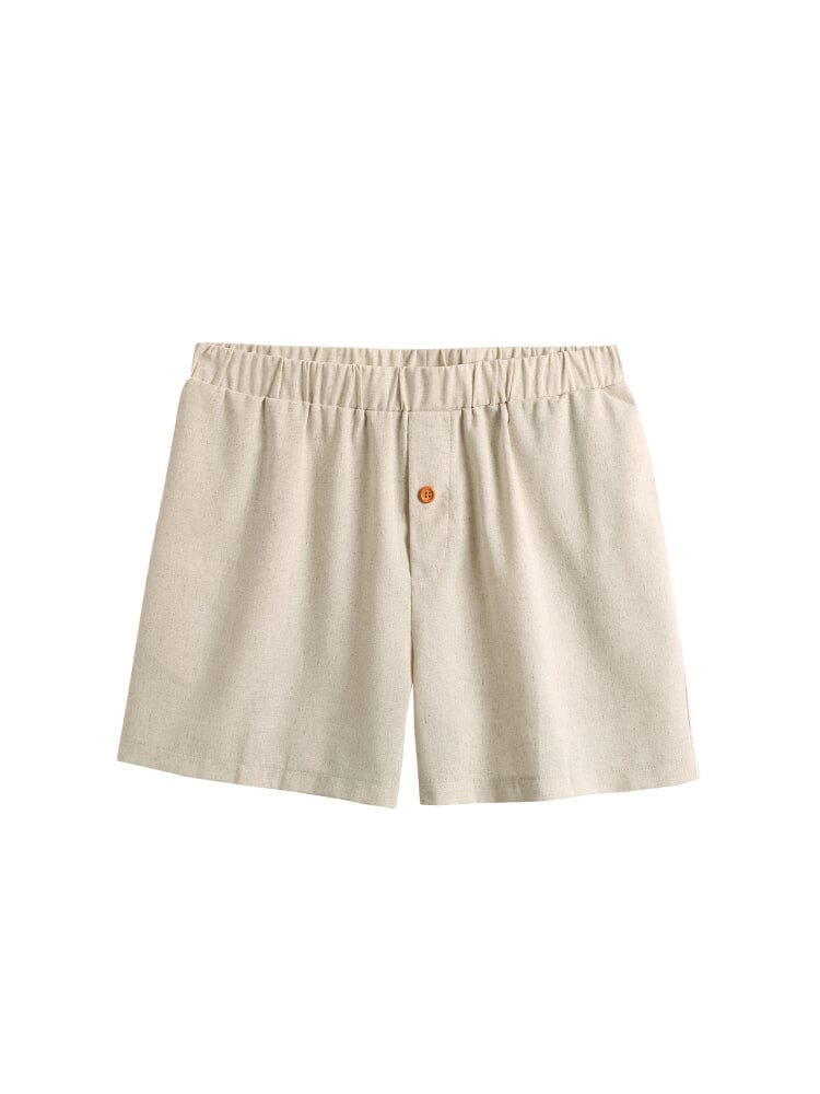 Cotton Linen One Button Casual Shorts Shorts coofandystore 