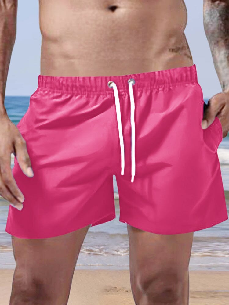 Solid Quick-drying Shorts Shorts coofandystore Rose M 