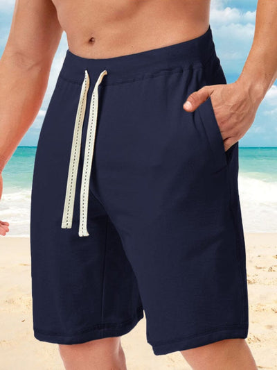 Casual Drawstring Beach Sports Shorts Shorts coofandystore Navy Blue S 
