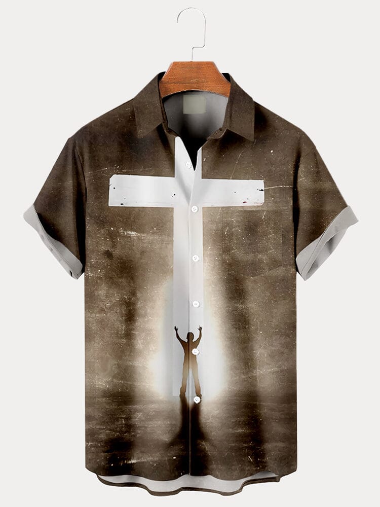 Easter Pattern Short Sleeves Shirt Shirts coofandystore PAT1 S 